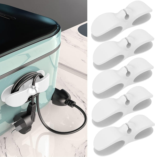Nearockle Cord Organizer for Appliances - 5 Pack Upgraded Cord Holder, Stick Firmly on Kitchen Mixer, Blender, Coffee