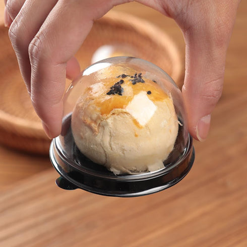 EchoDone Clear Plastic Mini Cupcake Boxes, 50 Pack Muffin Pod Dome Container for Wedding Birthday Gifts