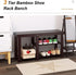 PayLessHere 5-Tier Closet (3 Bamboo Shoe Rack Shoe Bench Shoe Shelf Free Standing Storage Organizer with Additional