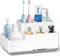 Electric Toothbrush Holder, Detachable Non-Slip Bathroom Organizer with 6 Compartments and Drainage Holes