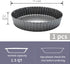 Deep Dish Quiche Pan, 11” x 2” Tall Nonstick Pie Pan with Removable Bottom for Baking