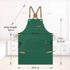 Chef Apron with Cross Back Straps for Men Women - Cotton Canvas Apron for Kitchen Cooking, Artists Painting