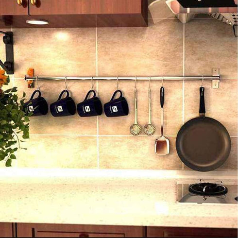 Premium 10-Pack Larger Round S Shaped Hooks, Polished Stainless Steel, Hangers for Kitchen, Bathroom, Garden