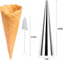 Cream Horn Molds 16pcs Large Size 4.7 inch Baking Cones, Stainless Steel Roll Horn Forms for Danish Pastry Croissants