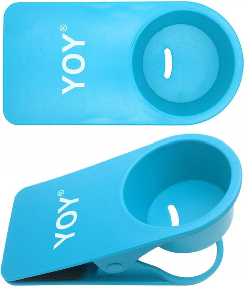 YOY 2 Pack Drink Cup Holder Clip - Table Desk Side Water