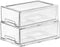 SIMPEXPE Stackable Storage Drawer, Clear Pull Out Plastic Food Fridge Organizer Bins for Home Office Pantry Organization