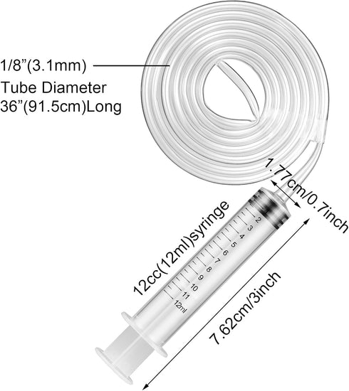 2 Set 36'' Refrigerator Cleaning Kit Compatible with Water Line for Refrigerator Frozen Unfreeze Your Ice Maker Dispenser Defroster Syringe Appliance Repair Tools