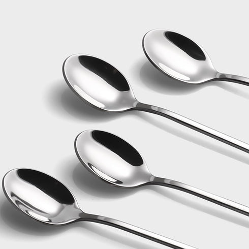 8.78-Inch/22.3CM Set 4 Stainless Steel Long Handle Iced Tea Spoons, Stirring Spoon, Ice Cream Spoon, Long Teaspoons