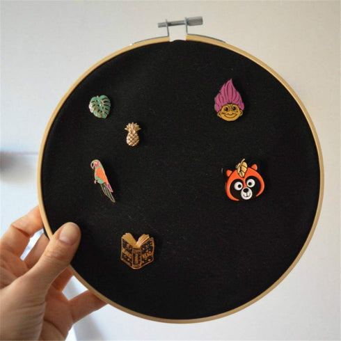 REOVE Wall Hanging Pin Collection Display Stand, Enamel Pin Display Holder Board for Wall Decoration