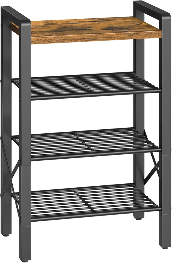 YATINEY 4-Tier Narrow Shoe Rack, Tall Shoe Rack for 4-8 Pairs, Slim