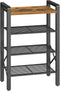 YATINEY 4-Tier Narrow Shoe Rack, Tall Shoe Rack for 4-8 Pairs, Slim