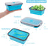Set of 4 Collapsible Food Storage Containers with Airtight Lid, 27 oz, Kitchen Stacking Silicone Meal Prep Containers