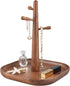 C-Joy Wood Handmade Wooden Key Holder - Decorative Key Rack for Entryway, Jewelry Key Stand Organizer (Walnut)