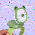 Personal Fan with Wrist Strap, Battery Operated, USB Rechargeable, 3 Adjustable Speeds (Green)