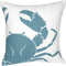 Embroidered Nautical Decor Pillow Cover, Square 18 Inches Decorative Canvas for Nautical Style Deco