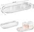 SheeChung Clear Acrylic Vanity Tray, 2 Pack, 9.65 in x 4.5 in x 0.79 in, Sturdy Countertop Sink Tray Dispenser