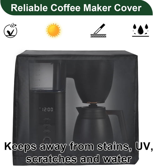 Coffee Machine Dustproof Cover, Universal Waterproof Shield for Home, Garage, and Office Appliances (Black)