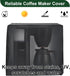 Coffee Machine Dustproof Cover, Universal Waterproof Shield for Home, Garage, and Office Appliances (Black)