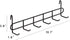 FRIADE 2 Pack Storage Hooks Rack, Iron Wire Grid Hooks for Wall Mount Storage and Display (Black)