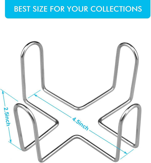 2-Piece Stainless Steel Coaster Holder, Fits Round and Square Coasters, Holds 4 to 7