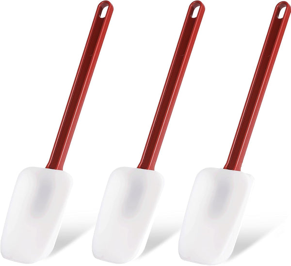 Silicone Rubber Spatula and Spoon Set of 3, High Heat Spatula for Cooking