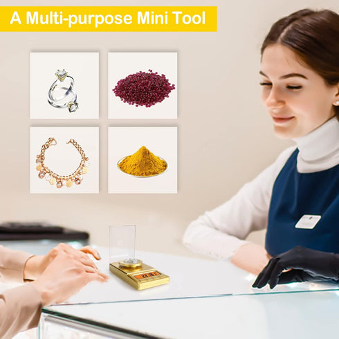 Milligram Scale 50g/0.001g, Portable Jewelry Scale with LCD Backlit, Tare, High Precision Mini Carat Gram Scale
