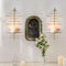 AIM & GGKK Gold Metal Candle Sconce Holder,Hanging Wall Mounted Candle Sconces