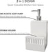 2 1 Soap Dispenser with Sponge Holder, Ceramic Dish Soap Dispenser for Kitchen Sink, in Refillable Liquid Hand