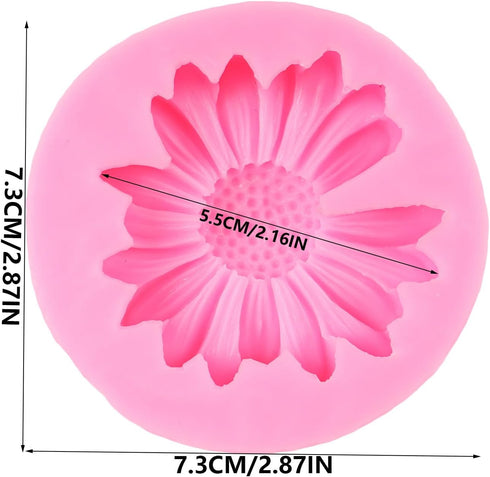 Chrysanthemum Flower Silicone Mold Daisy Flower Fondant Cake Molds For Cake Decoration Cupcake Topper Candy Chocolate Sugar Craft Polymer Clay Gum Paste by QDMOLDS