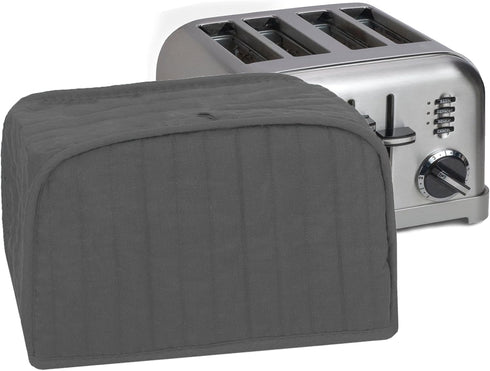 RITZ Premium Universal Four Slice Toaster Cover, 11.25" x 7.25" x 10.5", Quilted, Graphite