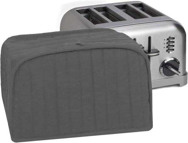 RITZ Premium Universal Four Slice Toaster Cover, 11.25" x 7.25" x 10.5", Quilted, Graphite