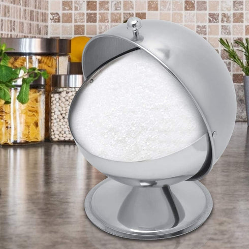 Fdit Stainless Steel Spice Condiment Seasoning Jar Box with Swivel Cover Salt Sugar Container for Kitchen Cooking Tools