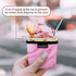 4 Pack Pint Size Ice Cream Sleeves, Cozy Neoprene Cover with Spoon Holder (Marble)