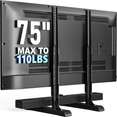 HOLMAXD Universal TV Stand for 19-75 Inch LCD LED TVs, Height Adjustable TV
