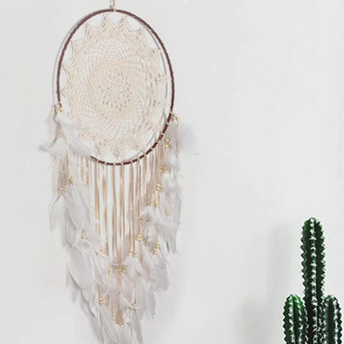 Tvoip Dream Catcher - Handmade Feather Dreamcatchers for Wall Hanging, Bedroom Home Decoration (Dia 15.75inch)