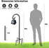 Surprizo 5 Shepherd Hook for Outdoor, Heavy Duty Bird Feeder Pole with Prong Base, Adjustable Height Bird Feeder Stand