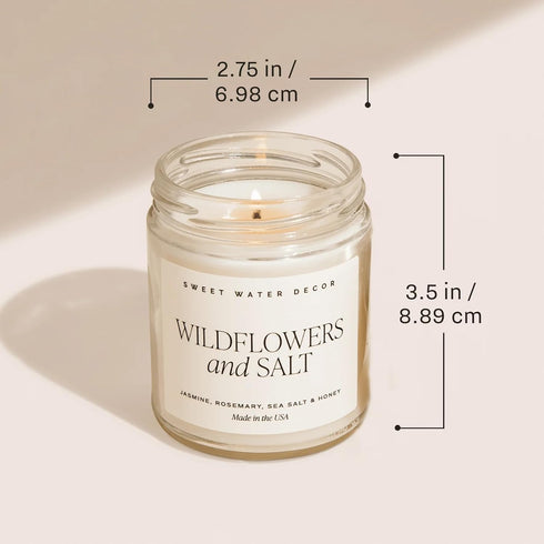 Sweet Water Decor Fall Candle - Hand Poured Apple, Orange & Cinnamon Scented Candle, 9oz for Relaxation