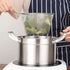 Tofficu Deep Fry Basket with Handle, Foldable 6-Inch Stainless Steel Mesh Frying Basket for Kitchen