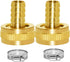 YOUHO Garden Hose Adapter 1/2" - Reusable Connector Fittings for Drip Irrigation Tubing to Faucet (3 Set)