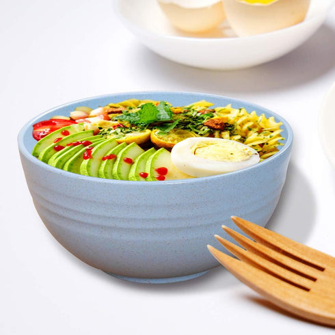 Unbreakable Cereal Bowls, 24 OZ Wheat Straw Fiber Lightweight Bowl Sets, Dishwasher & Microwave Safe