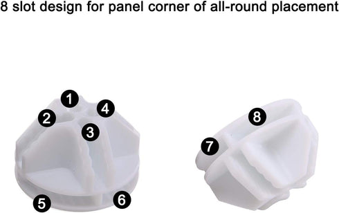 C&AHOME 24pcs Wire Cube Plastic Connectors - Cube Storage Modular Closet Organizer, White