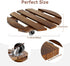 Lissomballon 2 Pack 12IN 360 Plant Stand Indoor and Outdoor, Premium Wooden Plant Caddy with Wheels, Heavy Duty Plant