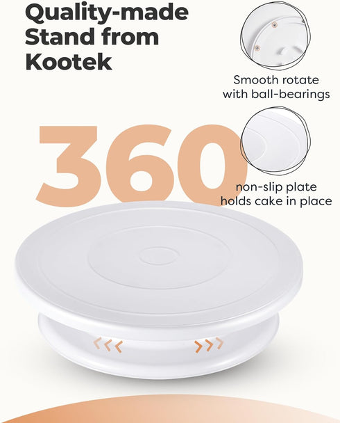 Kootek 71PCs Cake Decorating Supplies Kit with Cake Turntable, Icing Piping Tips, Spatulas, and Piping Bags