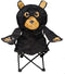 Wilcor Kids Folding Camp Chair with Cup Holder and Carry Bag - Black