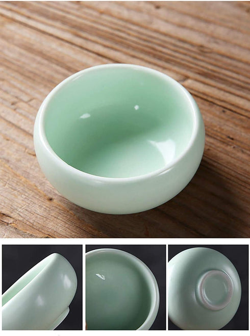Hoobar Set Set Ceramic Kungfu Tea Travel Tea with Portable Teapot/Teacups/Tea Canister/Tea Tray and Travel Bag,Suitable
