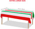 3 Pieces Italian Flag Rectangular Tablecloth Decorations, 54 x 108 Inch Plastic Table Cover for Party Family Gathering