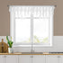 PearAge Ruffled Voile Semi Sheer Curtain Valance, Shabby Chic Ruffle Valance for Kitchen, 52x26 Inches
