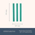 3-Ply Pack 20, 4.25" 7.75" Bonjour Fete Green Cabana Stripe Paper Guest Towels | Disposable, Napkins | Premium Party