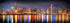 Chicago Skyline 2022 Night Photo Poster Print, BORDERLESS UNFRAMED, Color Downtown, 11.75 x 36 inches