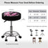 Peach Blossom Bar Stool Covers, Removable Washable Butterfly Print Round Stool Cushion Covers for Dining Room Set of 2